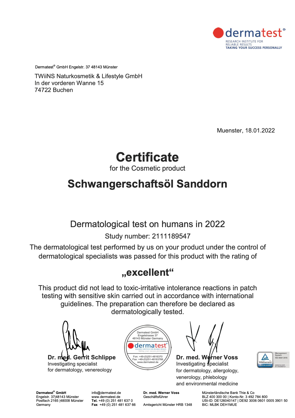 Muster Bio Schwangerschaftsöl Sanddorn & Mandelöl