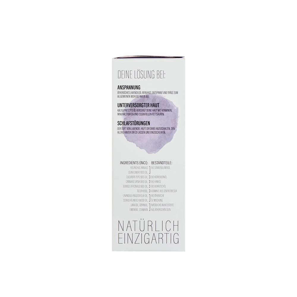Organic pregnancy oil hemp oil &amp; lavender 150ml (soothing) 